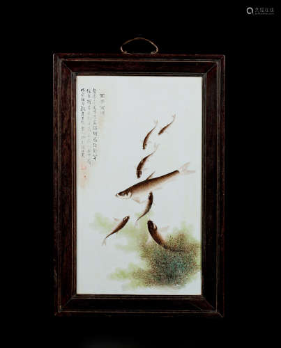 清 珠山八友瓷板画