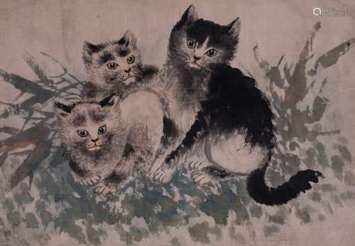 A 'Playing Cat' Painting