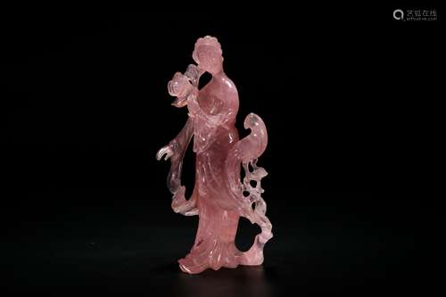 A Pink Crystal Standing Beauty