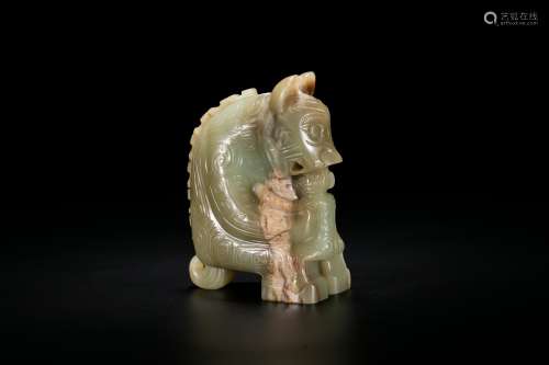 A Jade Carving of An Animal