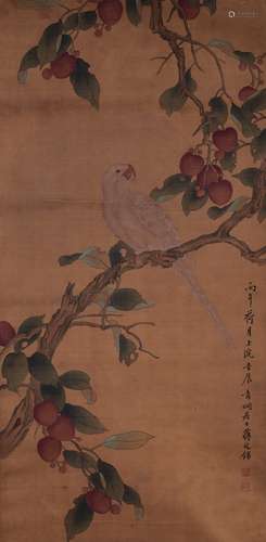 A Leechee Parrot Painting