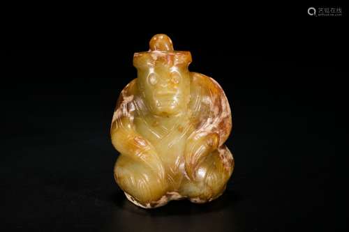 An Archaic Jade Carving of A Figure