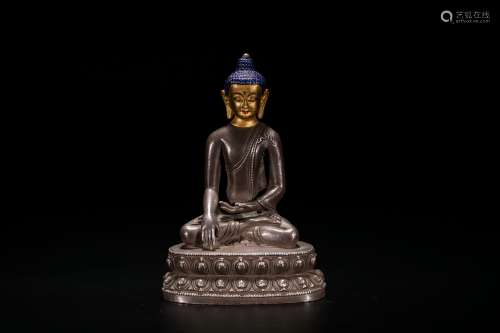 A Gilt-Bronze Standing Figure of Shakyamuni