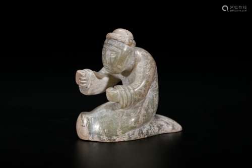 An Archaic Jade of A Figure