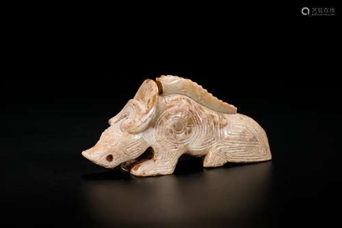 An Archaic Jade Carving of An Animal