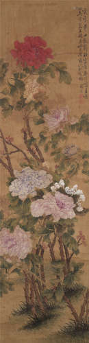 恽寿平（1633～1690） 花卉 立轴 设色绢本