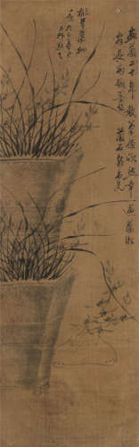 郭尚先（1785～1832） 兰花 立轴 水墨绢本