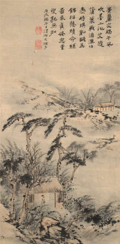石涛（1642～约1707） 山水 立轴 设色纸本