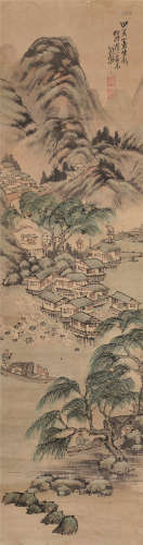 朱承（1833～约1902） 山水 立轴 设色纸本