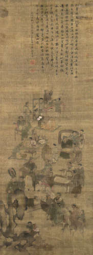 沈周（1427～1509） 人物 立轴 设色绢本
