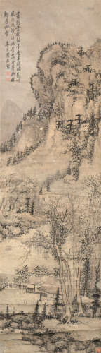 黄鼎（1660～1730） 山水 立轴 水墨纸本