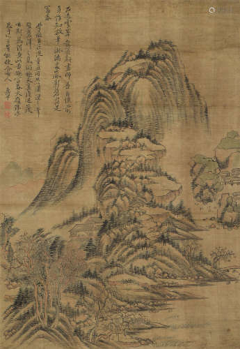 恽寿平（1633～1690） 山水 立轴 设色绢本
