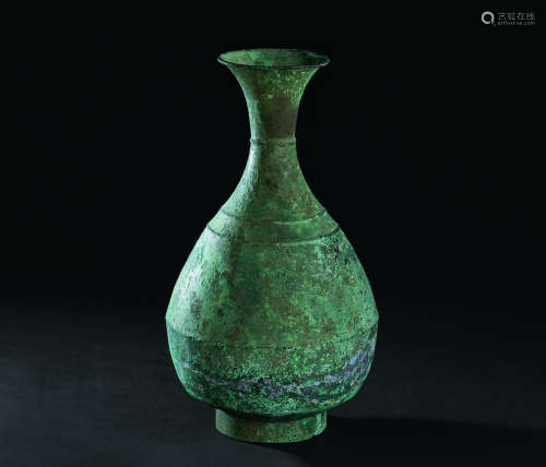 宋代-元代（960-1368） 青铜弦纹玉壶春瓶