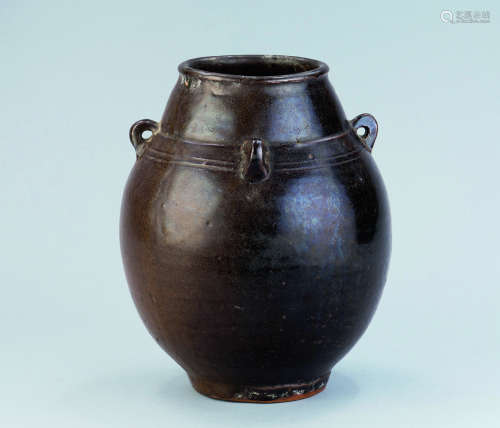 宋代（960-1279） 黑釉四系罐