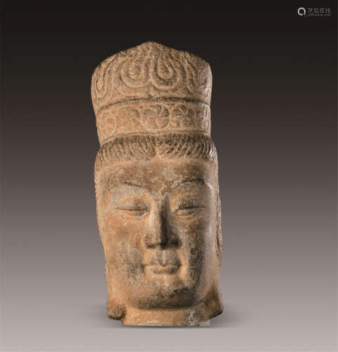 唐代（618-907） 石雕观音佛首