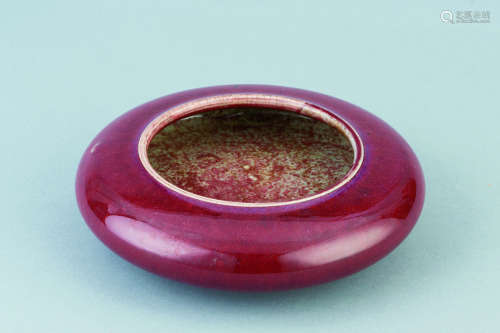 清代（1644-1911） 窑变红釉笔洗