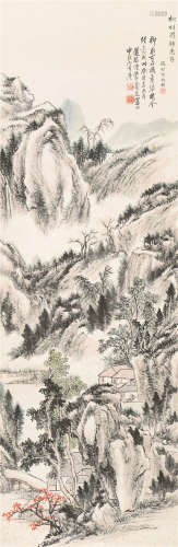 蒙寿芝（1869～1937） 山水 立轴 设色纸本