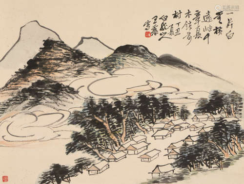 王一亭（1867～1938） 山水 立轴 设色纸本