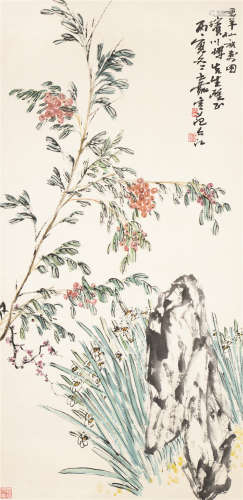 范长江（b.1959） 群僊祝寿图 立轴 设色纸本