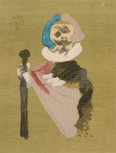 毕加索（1881～1973） 想象中的肖像 版画