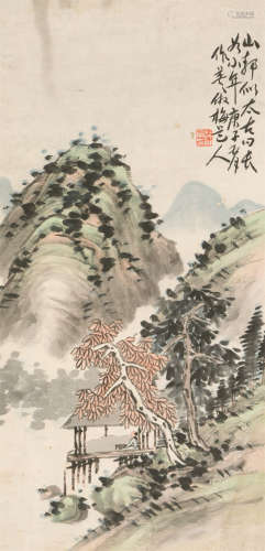 蒲华（1839～1911） 山水 镜心 设色纸本
