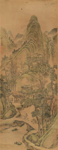 何维朴（1842～1922） 山水 立轴 设色纸本
