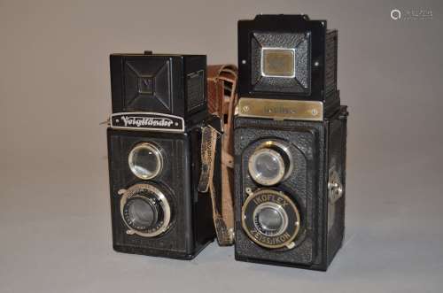 A Zeiss Ikon Ikoflex 850/16 Roll Film TLR Camera, serial no B13484, with Novar-Anastigmat 8cm f/4.