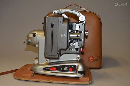 A Paillard Bolex M8 8mm Cine Projector, 500W lamp, 110-250V model, with maker's carrying case,