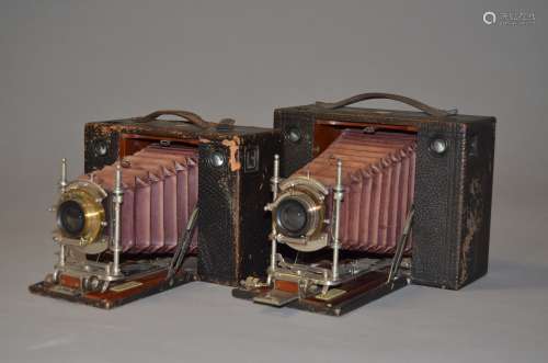 A No 3 Cartridge Kodak Camera and a No 4 Cartridge Kodak Camera, No 3, serial no ?209, condition
