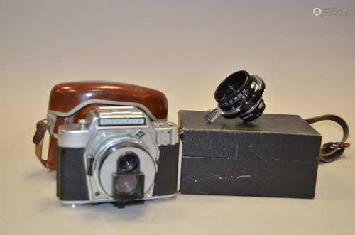 Agfa Flexilette 35mm TLR Camera, body F, viewing lens G, taking lens P, shutter working, in maker'