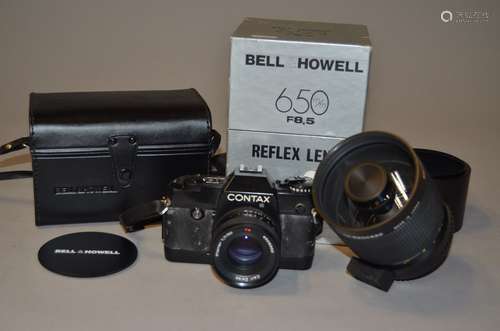 A Contax 137 MA Quartz Camera, serial no 023584, with a Carl Zeiss Planar T* 50mm f/1.7 lens,