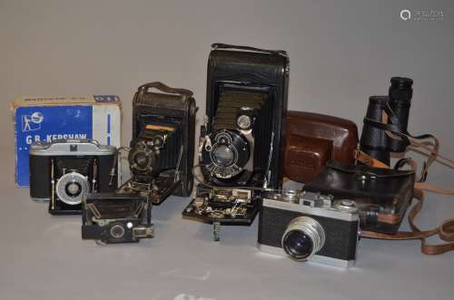 A Collection of Folding Roll Film Cameras, No 3A Autographic Kodak Special Model B rangefinder
