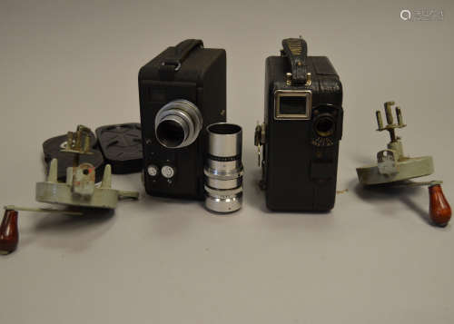 9.5mm and Standard 8mm Cine Cameras, including Dekko, Pathescope Motocamera, Quartz 5 with Dallmeyer
