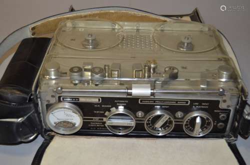 A Nagra III Professional Portable Tape Recorder, serial no B 614417, 1960s, with black carrying case