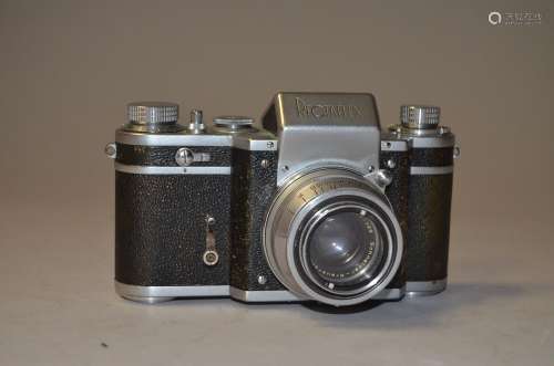 A Rectaflex Standard 1300 SLR Camera, serial no 26605, shutter sticking, body F, age-related wear,