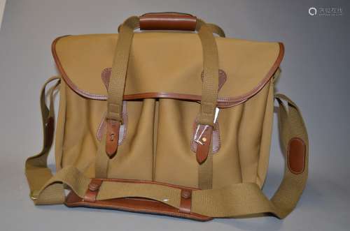 A Billingham Camera Bag, a 445 khaki/tan canvas bag, condition VG
