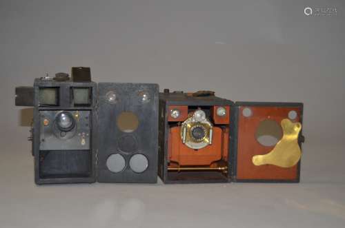 Two Falling Plate Cameras, one 3¼ x 4¼