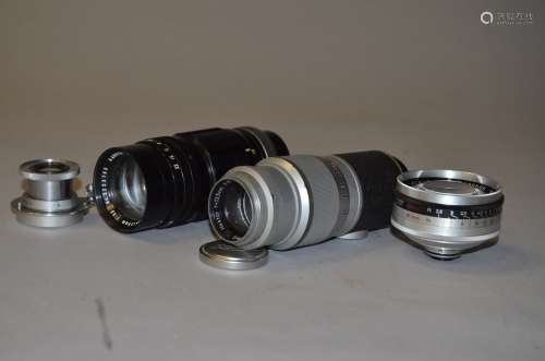 A Leitz Hektor and Other Tele Lenses, a Leitz Hektor, serial no 825835, screw mount, 13.5cm f/4.5