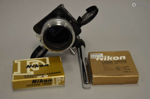 A PS6 Slide Copier Attachment for Nikon F, with BR2 and BR3 adapter rings