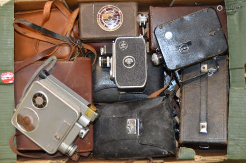 A Tray of Cine Film Movie Cameras, including Admira 8F (2 examples), Bell & Howell Filmo Autoload,