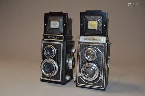 Two Zeiss Ikon Ikoflex TLR Cameras, an Ikoflex 1a (854/16), serial no 673539, with Novar-