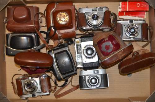 A Group of 35mm Viewfinder Cameras, including Braun Paxette Reflex, Kodak Retinette (2 examples),
