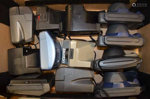 A Tray of Instant Picture Cameras, including Polaroid One Stop Flash, The Button, 636 Autofocus,