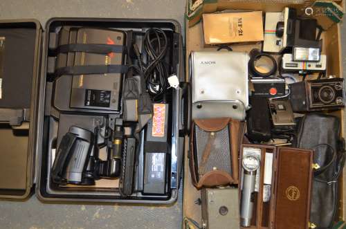 A Panasonic NV-M7 VHS Camcorder, Cameras and Accessories, manufacturers include; Agfa, Eumig,
