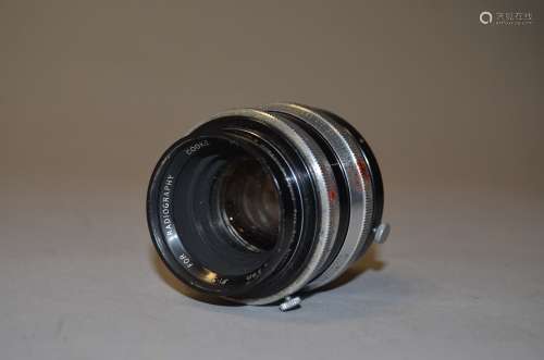 A Taylor Taylor & Hobson Cooke Anastigmat Radiography Lens, serial no 387167, 43.5mm f/1.5, barrel