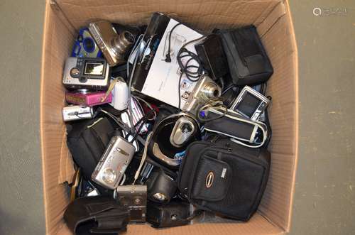 A Carton of Digital Compact Cameras, including Acer, Agfa, Aiptek, Casio, Digital Blue, Fujifilm,