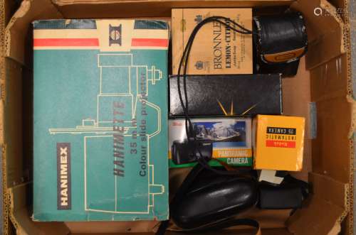 A Box of Viewfinder and Compact Cameras, including a Regula Sprinty BC, a Canon Sure Shot 60 Zoom,