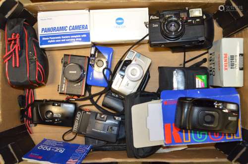 A Rollei XF 35 and other Compact Film Cameras, including Konica, Minolta, Olympus, Pentax, Ricoh and