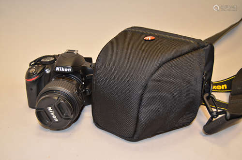 A Nikon D3200 DSLR Camera, serial no 7510125, powers up, body VG with AF-S Nikkor 18-55mm f/3.5-5.