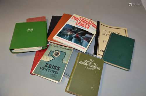 A Collection of Motion Picture Equipment and Optical Books, including a Rank Studio Division